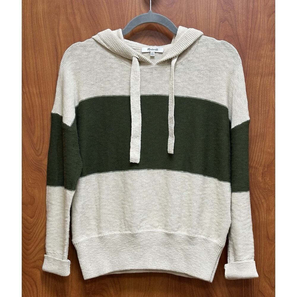 Madewell Clairview Hoodie Sweater in Colorblock size XXS Cozy Loose